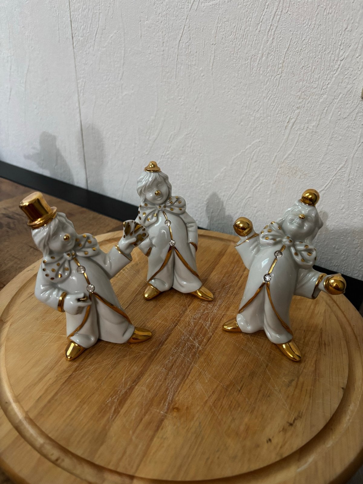 Limoges beeldjes, swarovski en bladgoud, zeer goede staat, Ophalen, Zo goed als nieuw, Mens