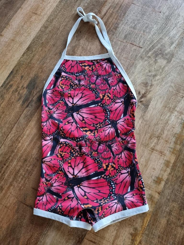 Retro badpak Wild met vlinders, maat 122, Gebruikt, Meisje, Badpak, Wild