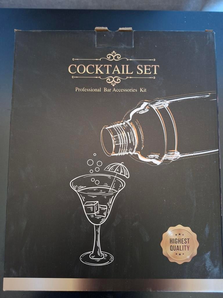 Ongebruikte cocktailset - Maak je eigen drankjes!, Overige typen, Nieuw, Ophalen of Verzenden, Zwart