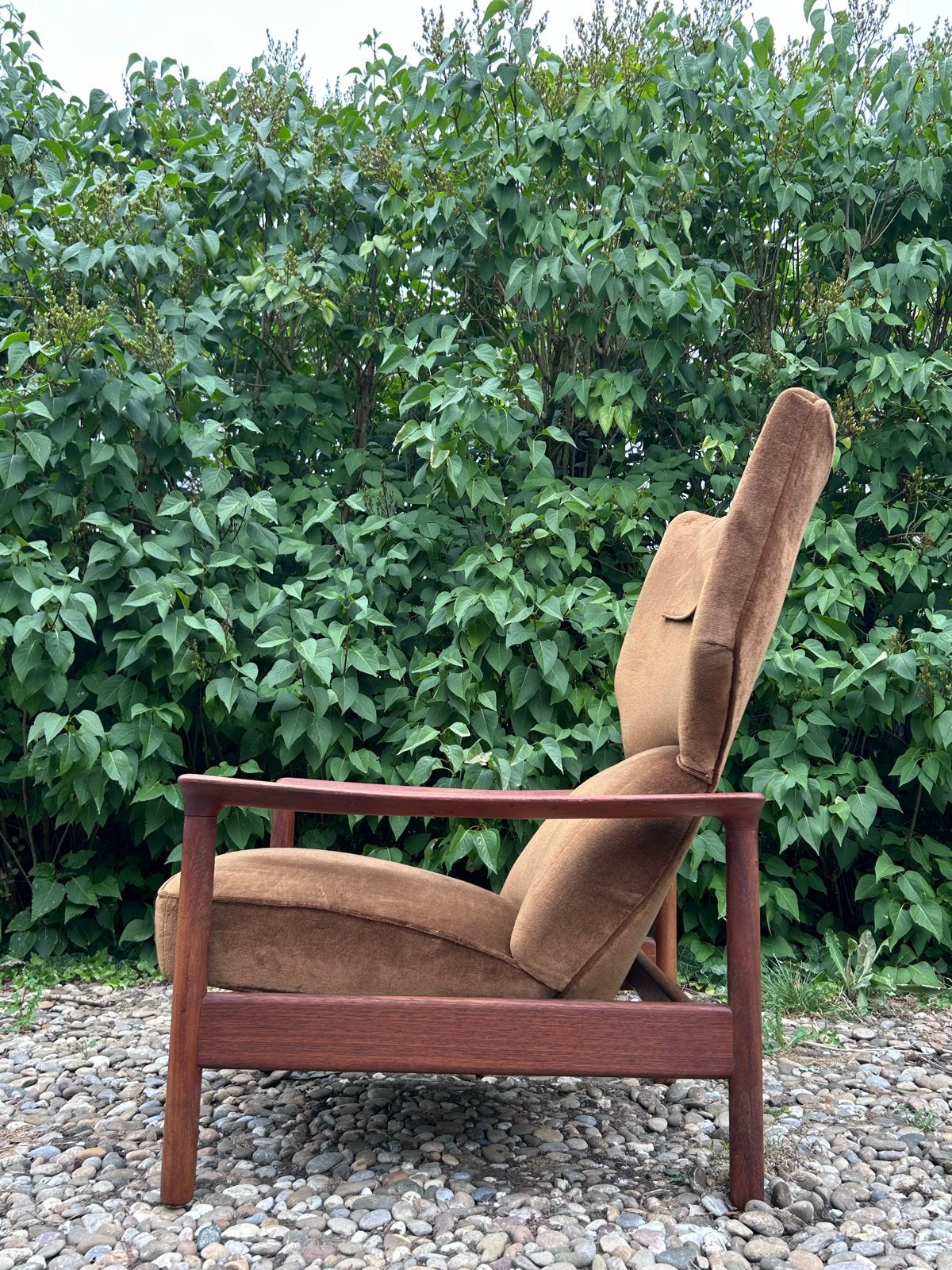 Sven Ivar Dysthe design fauteuil mid century vintage design, Ophalen, Gebruikt, Hout, 75 tot 100 cm
