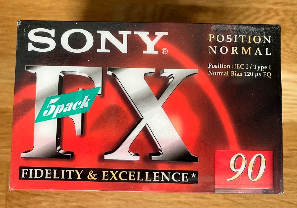 5x CASSETTE SONY FX 90, Cd's en Dvd's, Cassettebandjes, Ophalen, 2 t/m 25 bandjes, Pop, Nieuw in verpakking