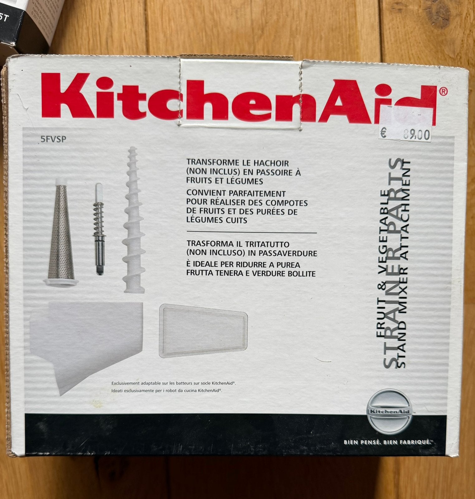 Kitchenaid fruit en groentenzeef 5fvsp, Ophalen of Verzenden, Nieuw