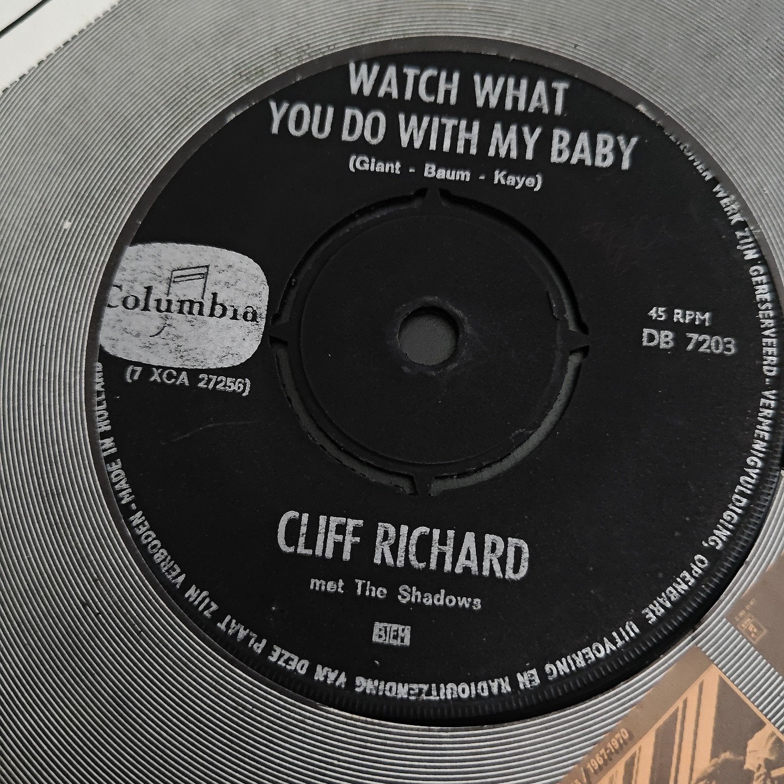Cliff Richard - Watch What You Do With My Baby (7 inch), Gebruikt, 7 inch, Ophalen of Verzenden, Pop