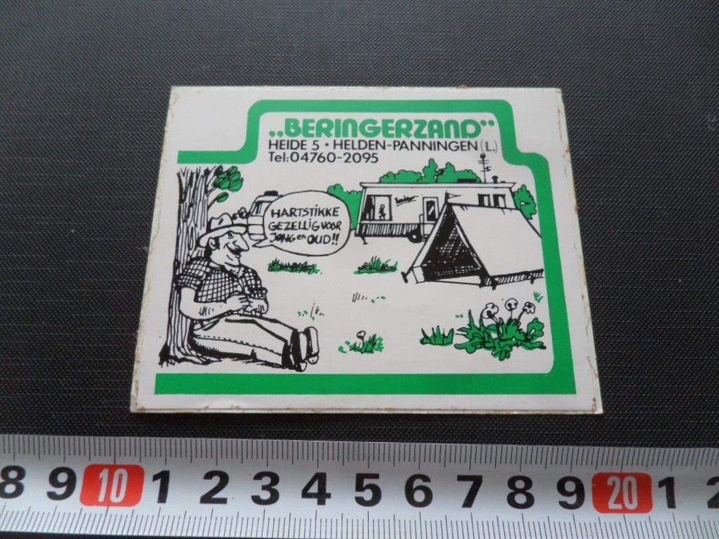 sticker helden panningen BERINGERZAND camping, Ophalen of Verzenden, Zo goed als nieuw