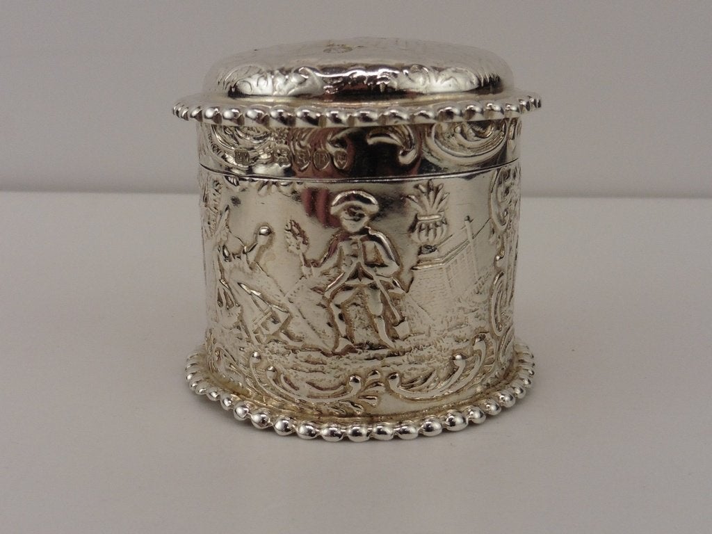 Zilveren lodereindoosje                                  Z30, Antiek en Kunst, Ophalen of Verzenden, Zilver