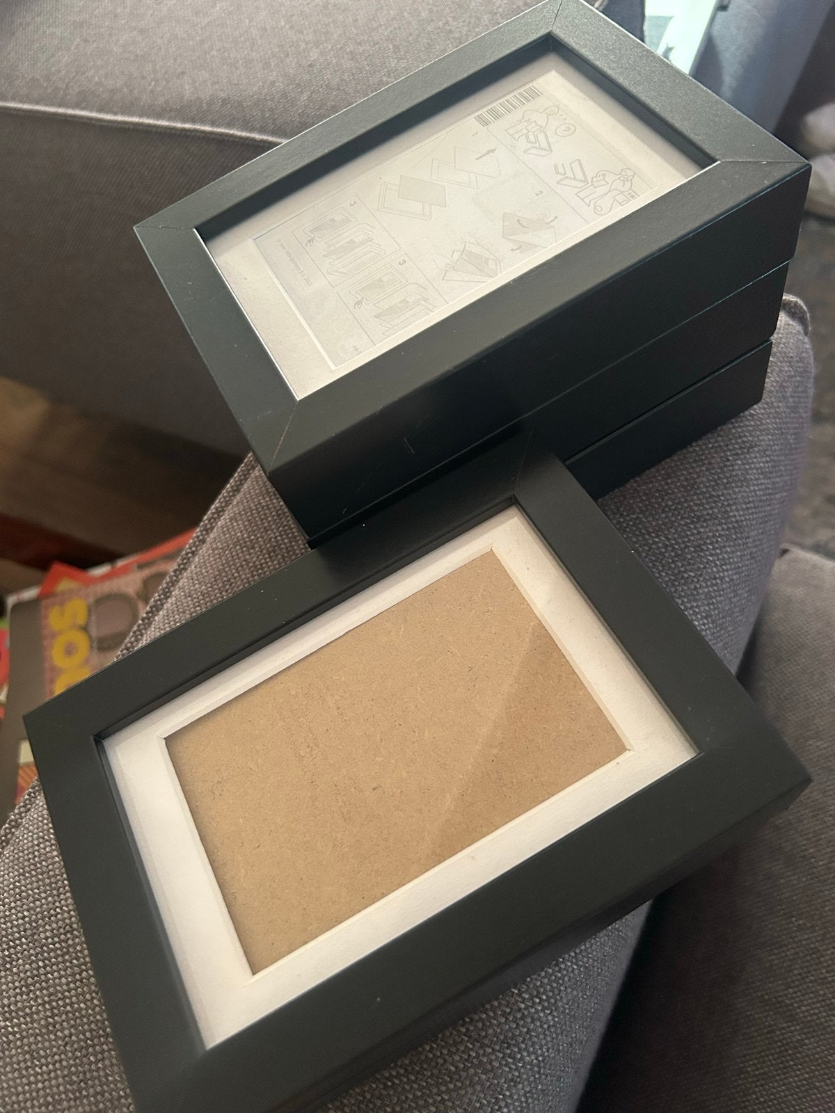 Ikea Ribba zwarte fotolijstjes met passe-partout, Ophalen of Verzenden, Zo goed als nieuw, Fotolijst, Hout