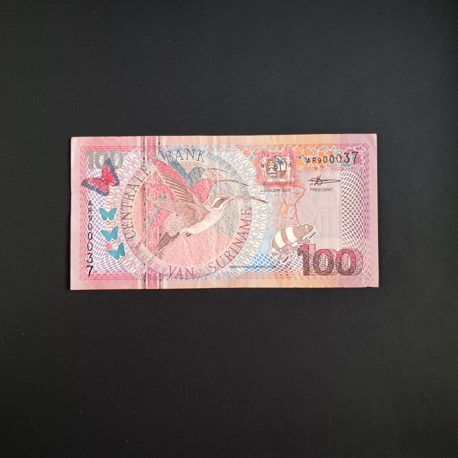 100 gulden Suriname #039, Postzegels en Munten, Verzenden, Zuid-Amerika, Los biljet