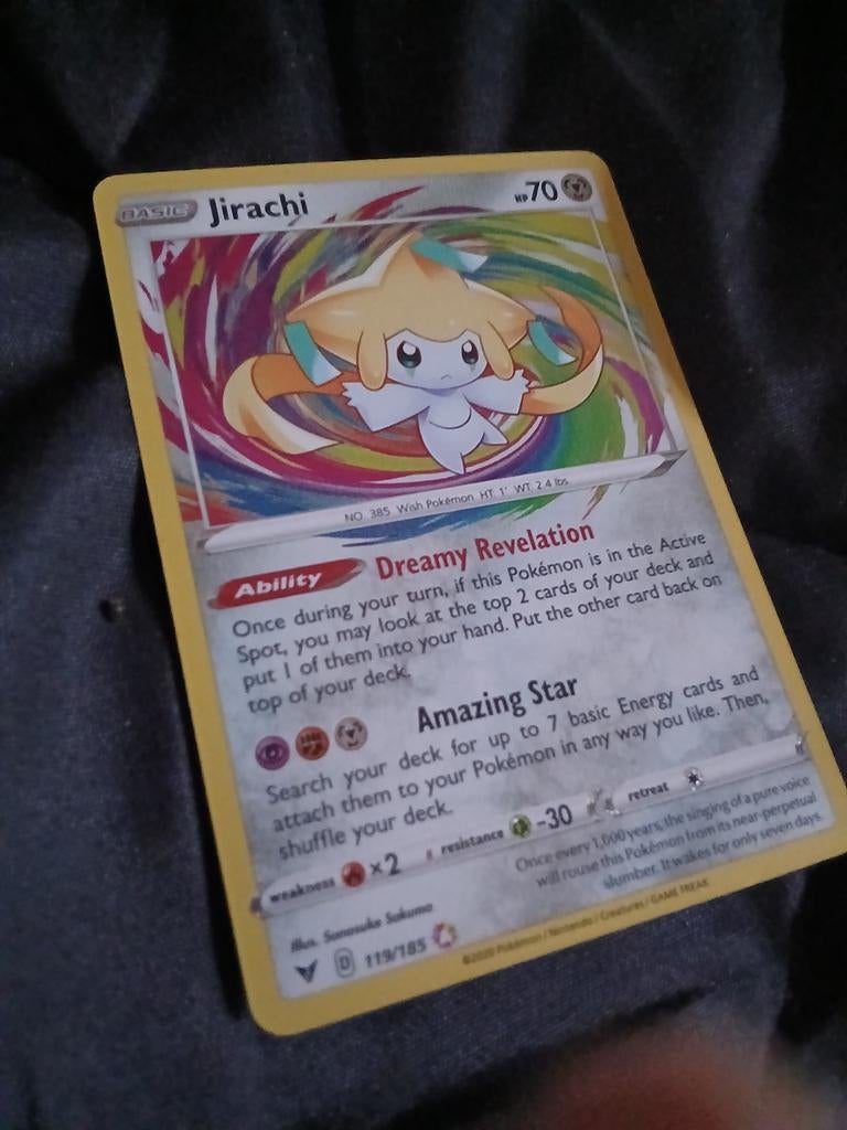 Jirachi Pokémon kaart, Ophalen, Zo goed als nieuw, Losse kaart