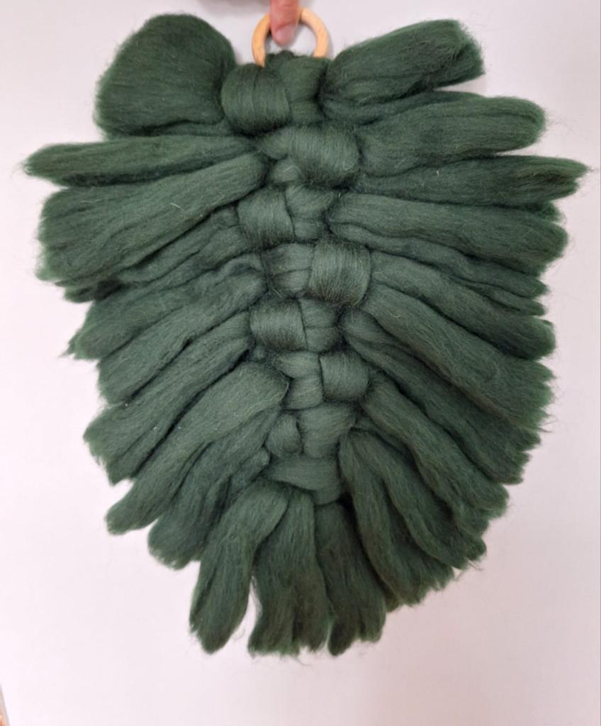 Lontwol wandhanger groen, Ophalen of Verzenden