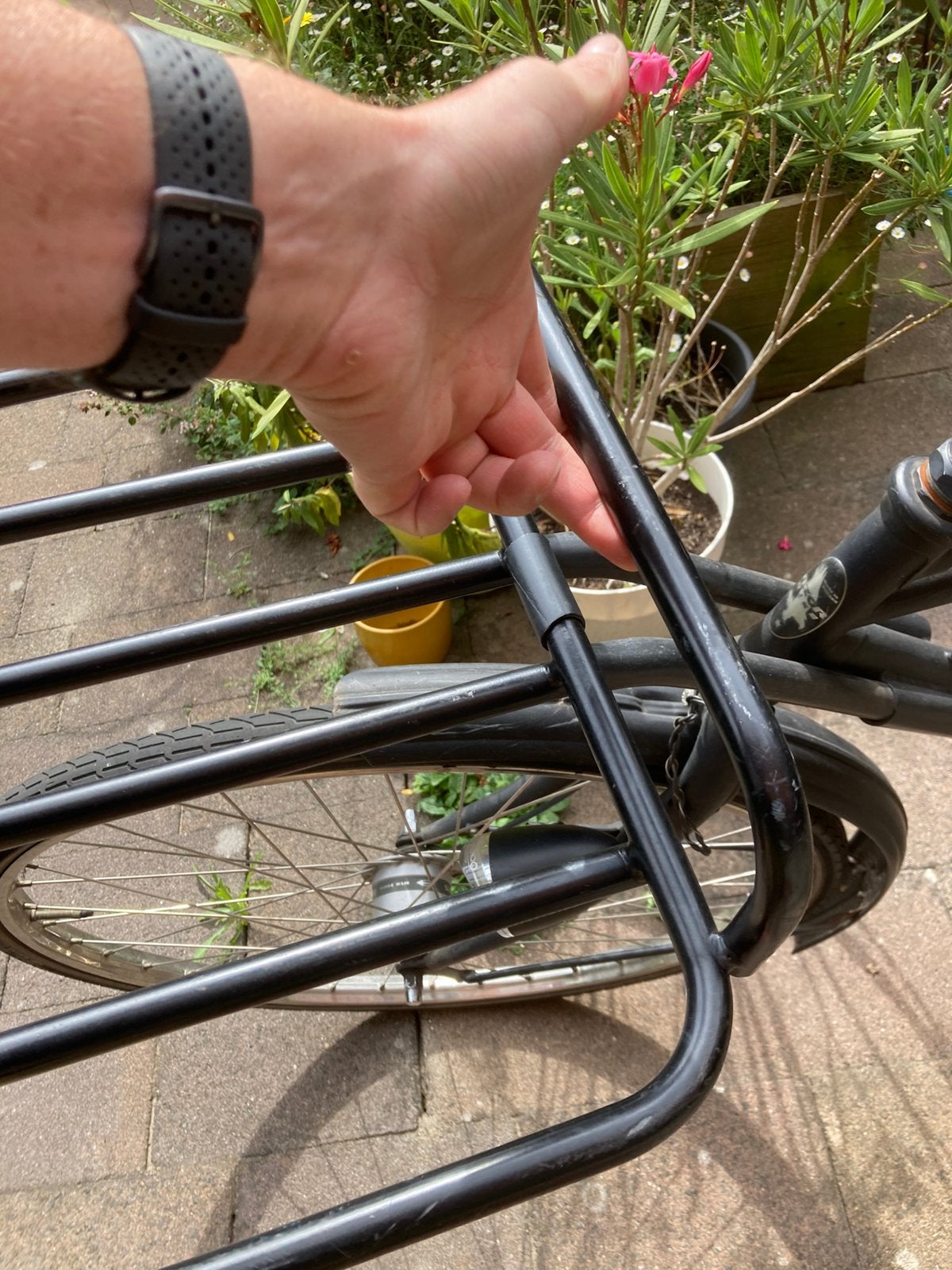 Azor herenfiets: dubbele stang en mat zwart poeder gecoat, Versnellingen, Zo goed als nieuw, 57 tot 61 cm, Ophalen