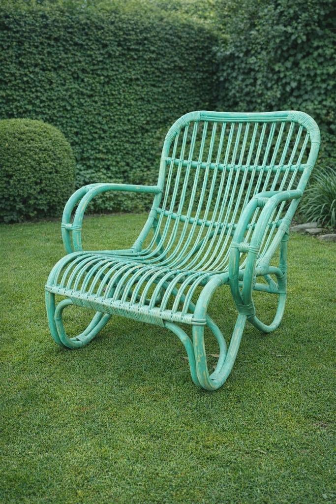 Grote royale ruimzittende mintgroene luie tuinstoel, Tuin en Terras, Tuinstoelen, Ophalen
