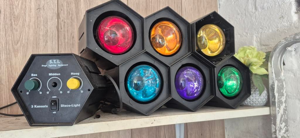 S.T.I. Disco-Light 3 Kanaals Lichtset, Ophalen of Verzenden, Gebruikt, Licht, Geluidgestuurd