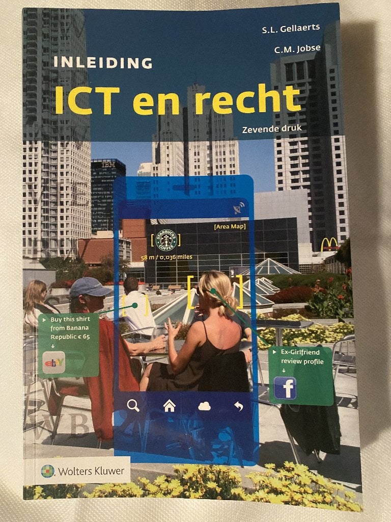 Inleiding ICT en recht - Zevende druk, Zo goed als nieuw, S.L. Gellaerts, C.M. Jobse, Gamma, HBO