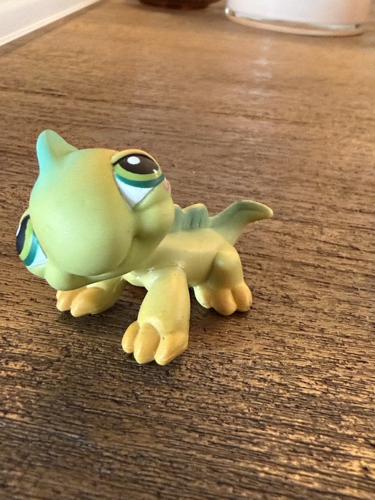Littlest Pet Shop gekko iguana groen - origineel Hasbro LPS, Ophalen of Verzenden, Gebruikt