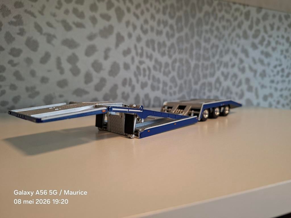 WSI, Vrachtauto Transport Trailer Blauw, Ophalen of Verzenden, Zo goed als nieuw, Bus of Vrachtwagen, Wsi