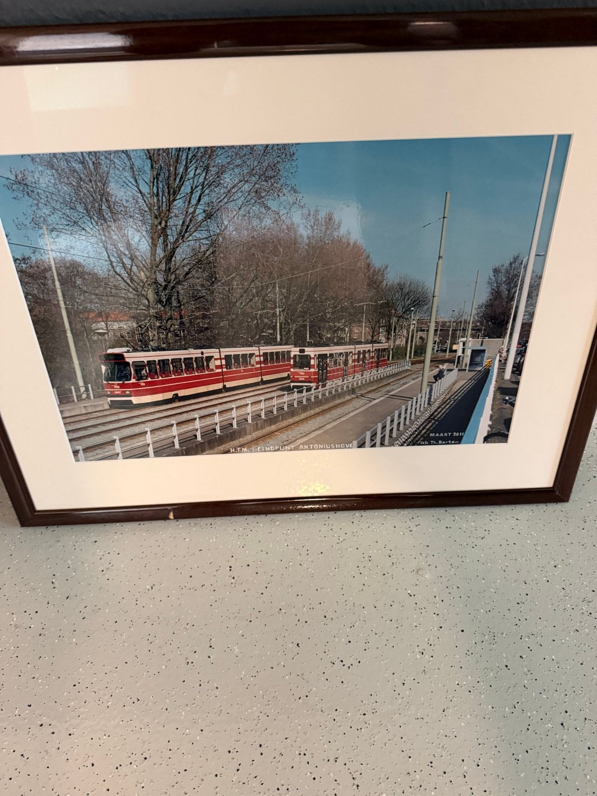 HTM Tramfoto: Eindpunt Antoniushoeve (Maart 2011), Verzamelen, Ophalen of Verzenden, Gebruikt, Tram, Kaart of Prent