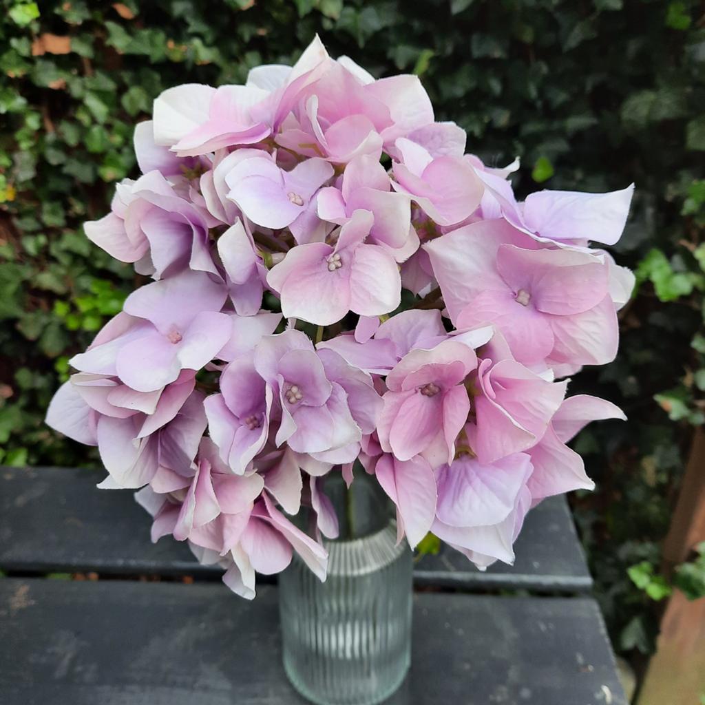 Hoogwaardige Zijden Hortensiabloemen Kunstbloemen Landelijk, Binnen, Roze, Kunstbloem, Ophalen of Verzenden