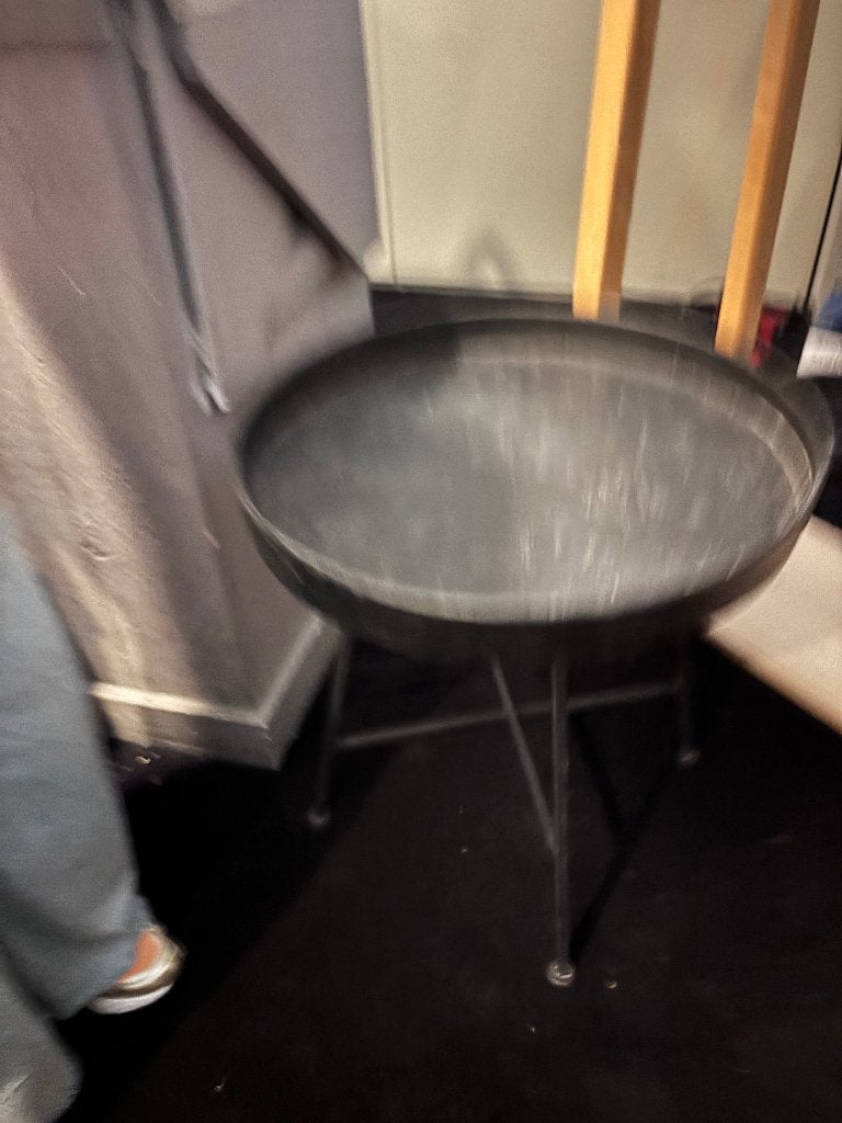Bijzettafel metaal, Huis en Inrichting, Minder dan 55 cm, Gebruikt, -, Metaal of Aluminium