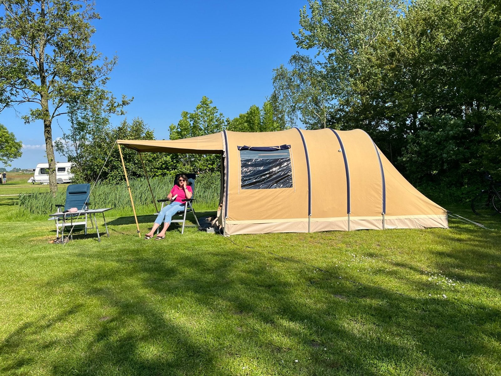 Karsten Tunneltent 2800, Caravans en Kamperen, Ophalen, Gebruikt, Tot en met 4