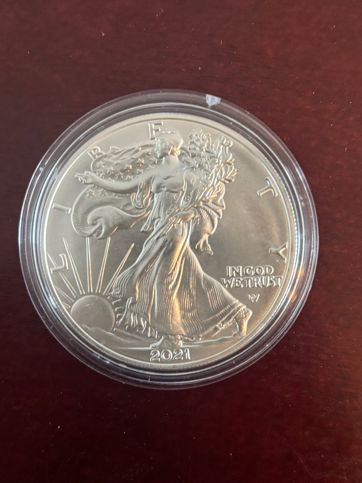 2021 American Silver Eagle 1 oz Zilveren Munt, Postzegels en Munten, Munten | Amerika, Ophalen of Verzenden, Noord-Amerika, Losse munt