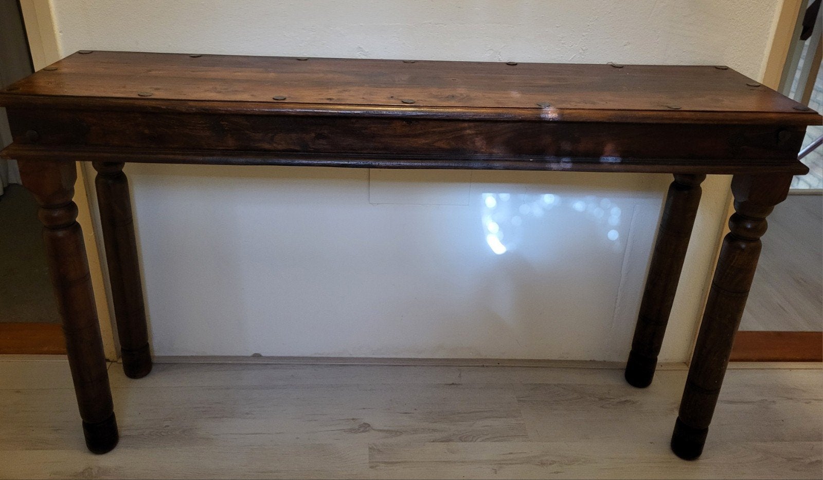 Sidetable koloniaal eiken, Ophalen, 25 tot 50 cm, Rechthoekig, 100 tot 150 cm