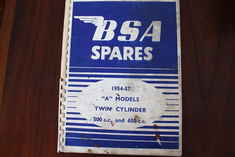 BSA 1954 - 1957 500cc & 650cc twins parts list A7 A10, Motoren, Ophalen of Verzenden, Overige merken