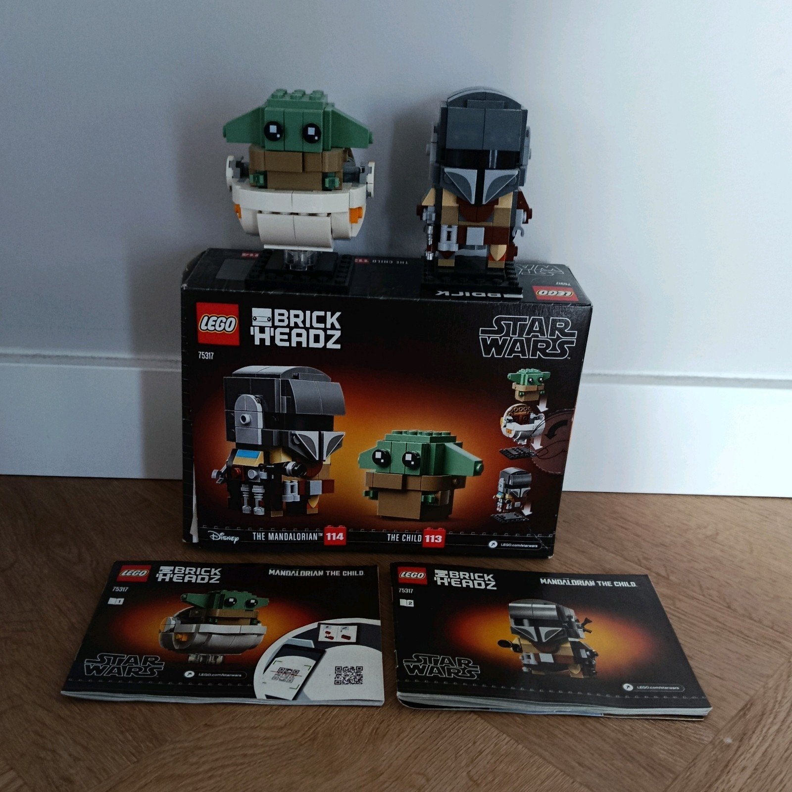 Lego brick headz the Mandalorian 114 en the child 113, Ophalen of Verzenden, Zo goed als nieuw, Actiefiguurtje