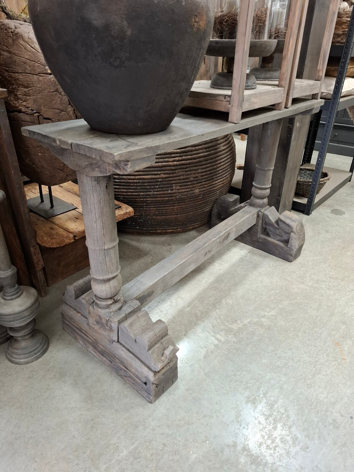 Robuuste landelijk sidetable, Huis en Inrichting, Tafels | Sidetables, Ophalen, 25 tot 50 cm, Rechthoekig, 100 tot 150 cm