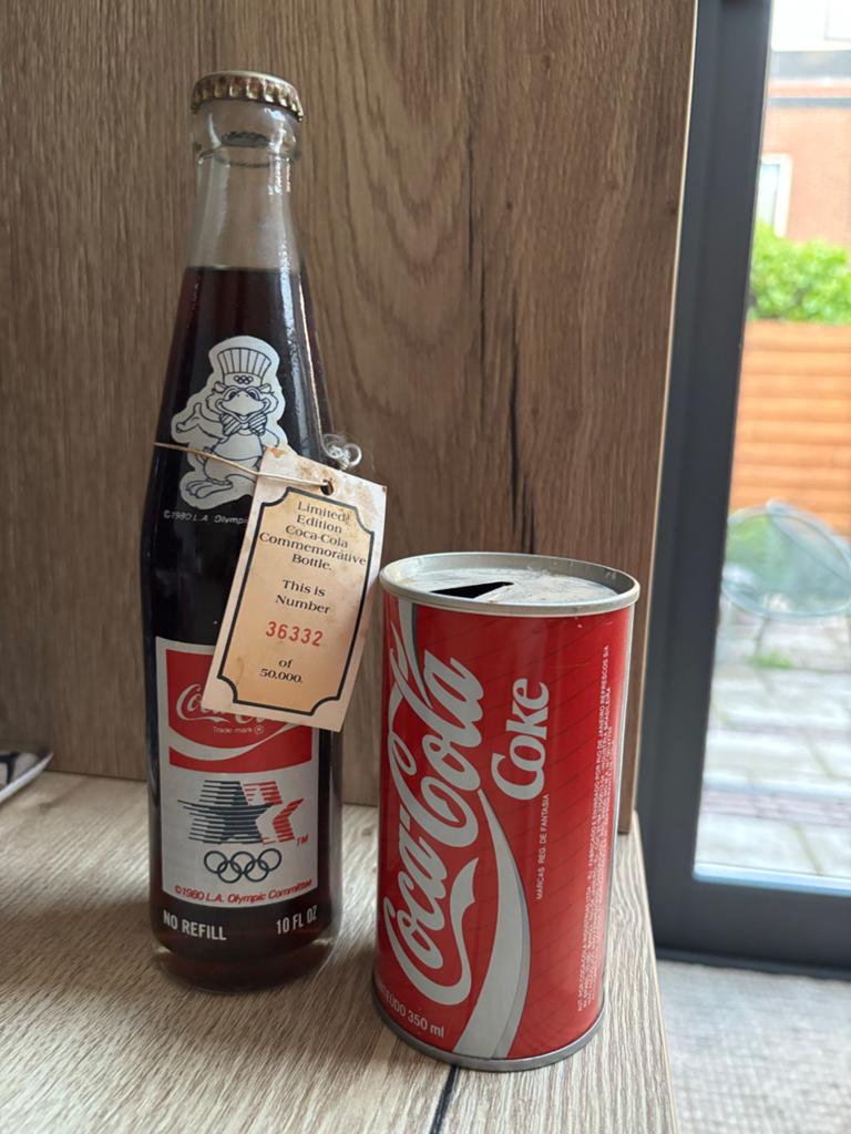 Gelimiteerde Coca Cola herdenkingsfles Olymp. Spelen LA ‘84, Ophalen, Zo goed als nieuw, Gebruiksvoorwerp