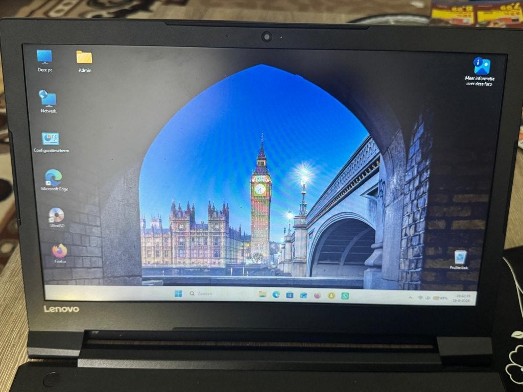 Goed werkende Lenovo 15"-8 GB RAM-I3-6006 Windows11-ZGAN, Computers en Software, 256 GB, 2 tot 3 Ghz, 15 inch, 8 GB