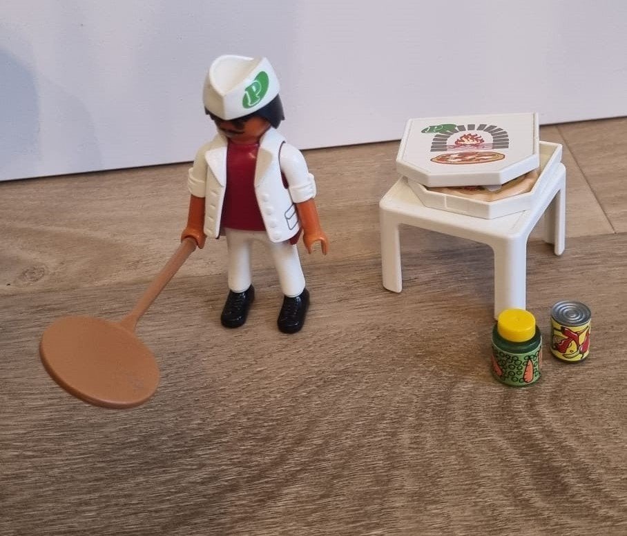PLAYMOBIL Ijsverkoper 7492 + Pizzabakker 4766, Ophalen, Zo goed als nieuw, Complete set, Figuren