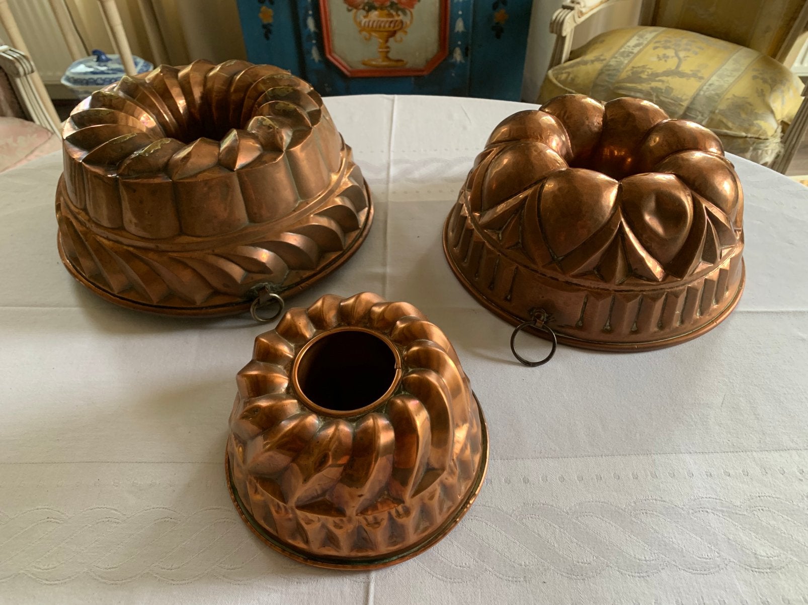 Oude koperen tulband bakvormen, Antiek en Kunst, Ophalen of Verzenden, Koper