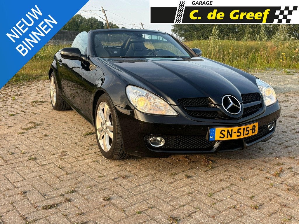 Mercedes-Benz SLK-klasse 200 K., Auto's, Automaat, Gebruikt, Zwart, 4 cilinders