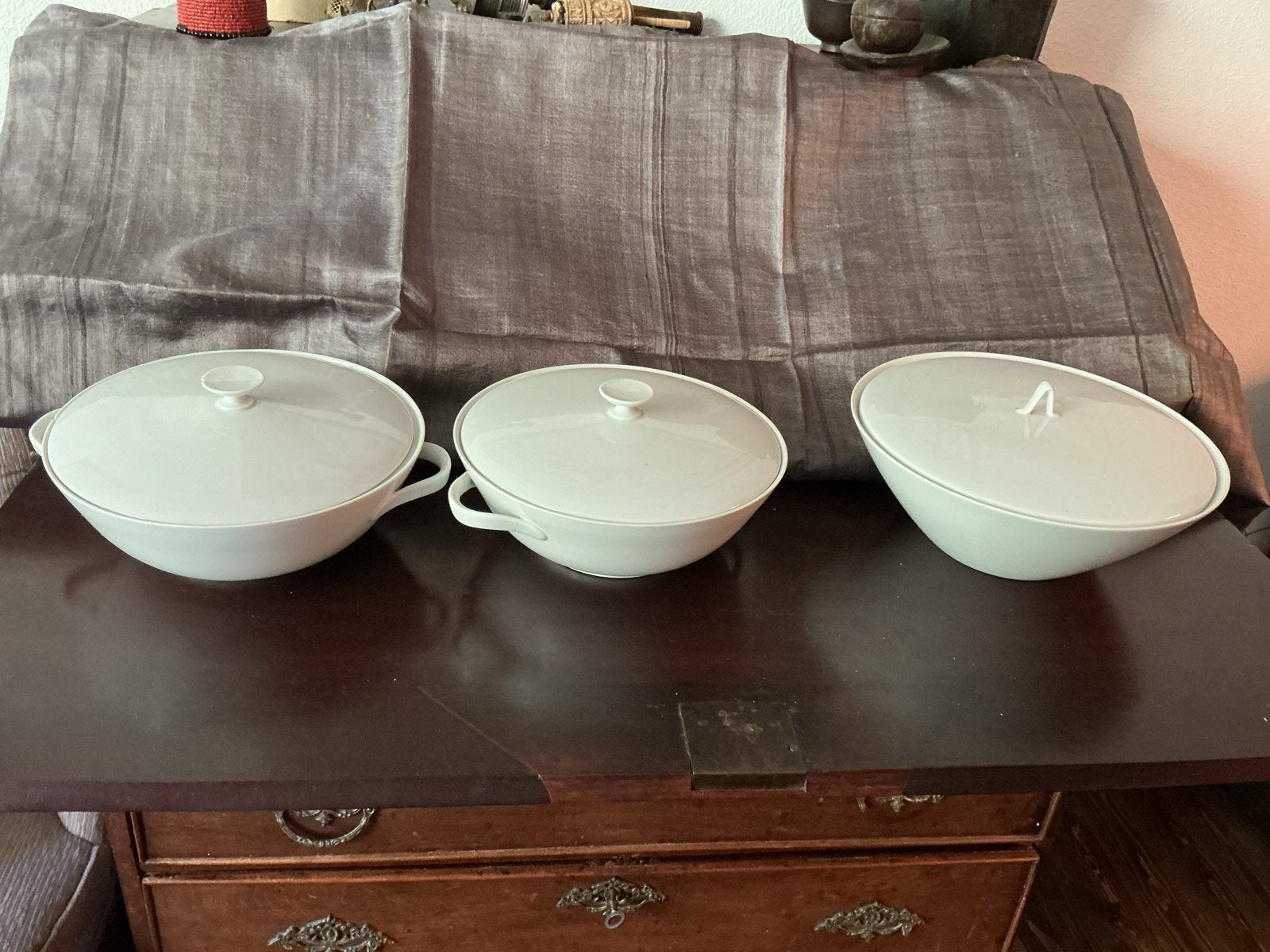 3 vintage dekschalen opbr giro 555,, Ophalen