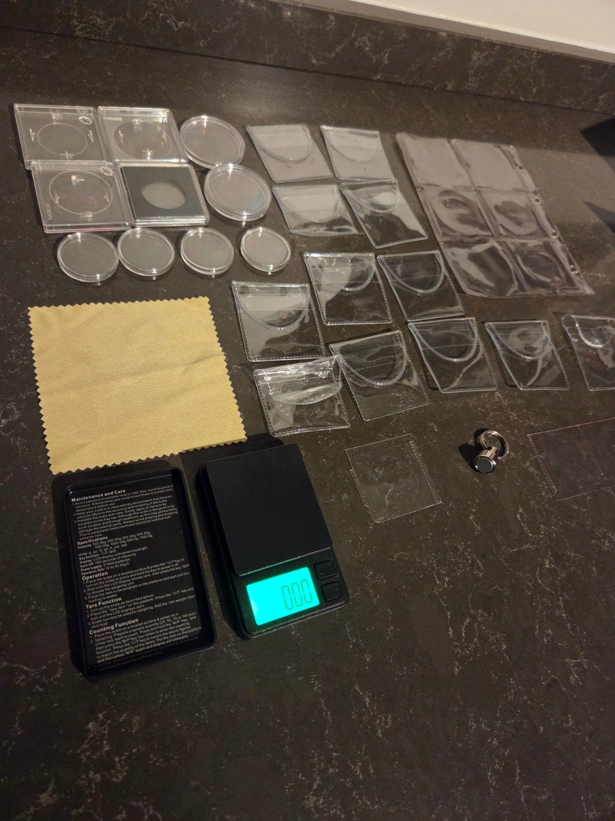 Startersset munt verzameling weegschaal magneet capsules, Ophalen of Verzenden
