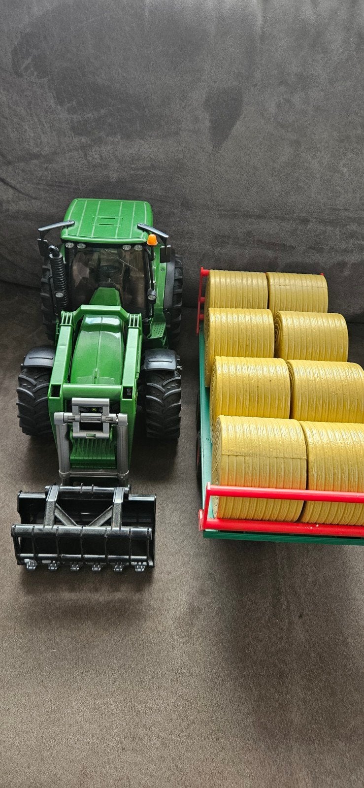 John Deere Tractor met Balenwagen en Balen, Ophalen of Verzenden, Gebruikt