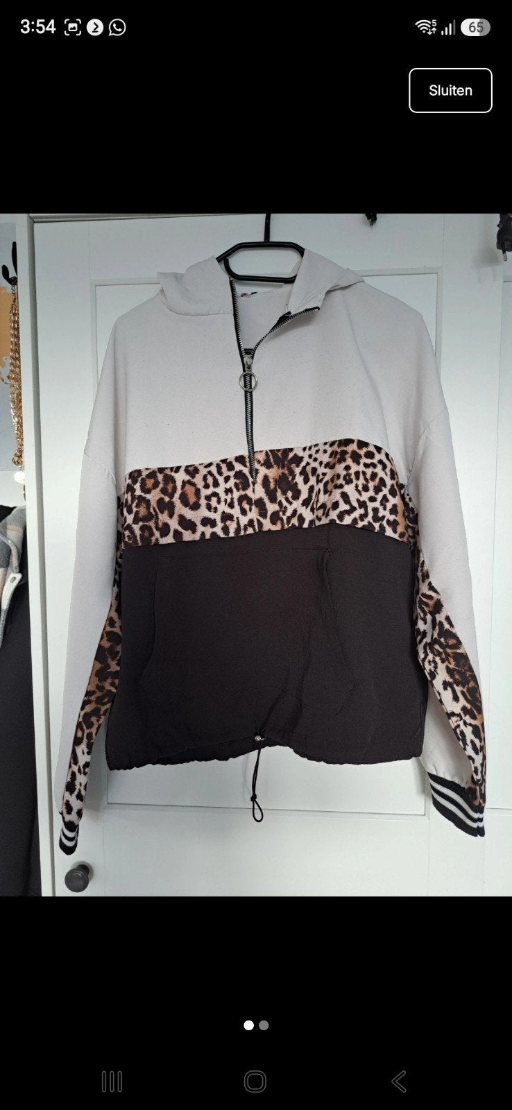 Hoodie met print, Kleding | Dames, Ophalen of Verzenden, Zo goed als nieuw, Maat 38/40 (M), Wit