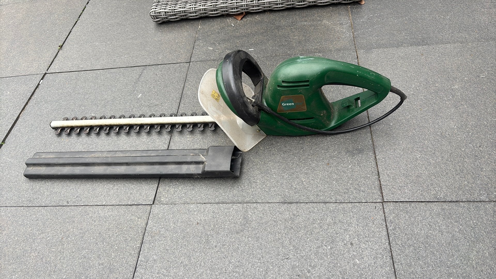 Greenway electrische heggenschaar 500w, Tuin en Terras, Ophalen of Verzenden, Zo goed als nieuw, Elektrisch