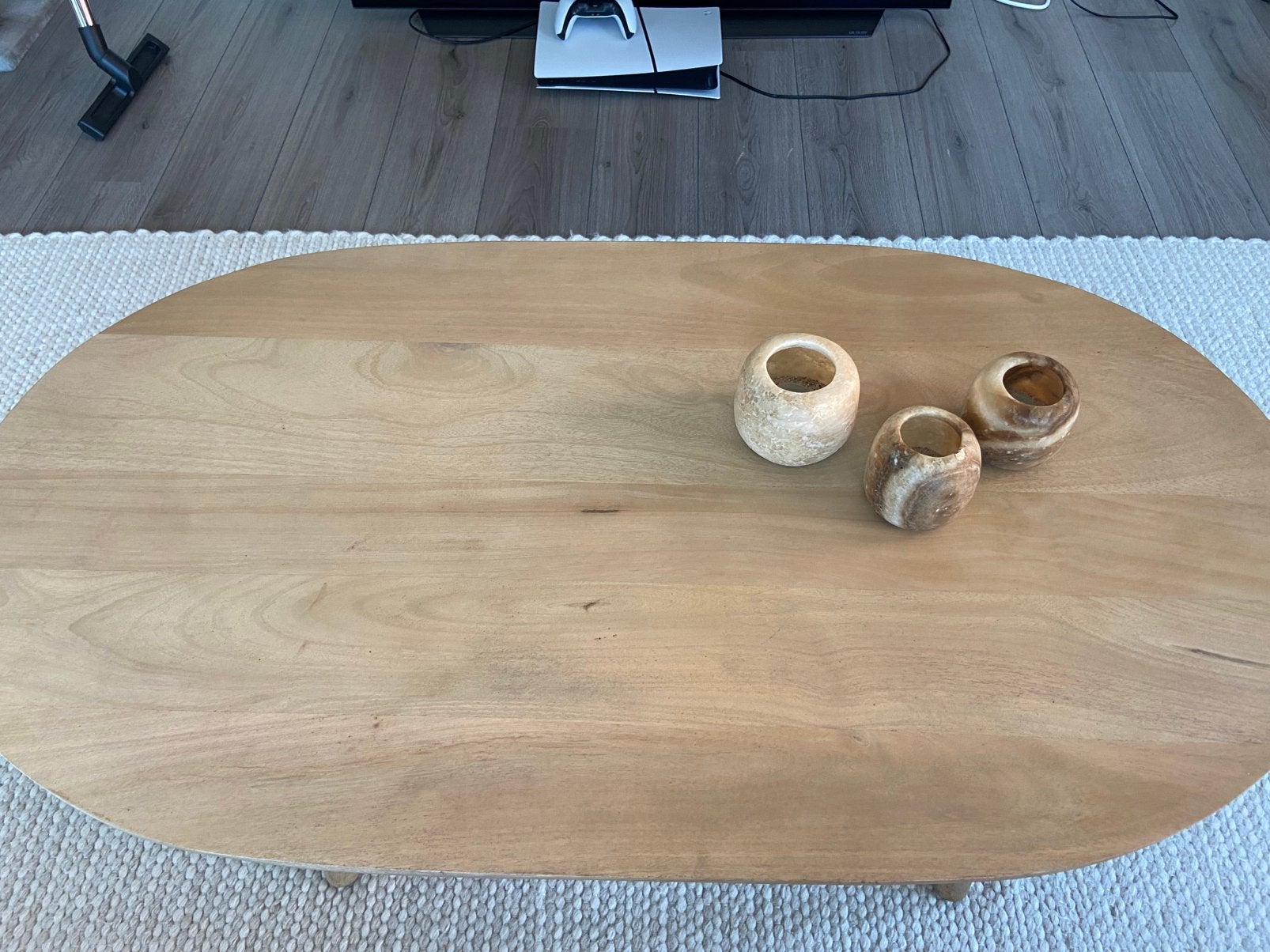 Salontafel nowie mangohout, Ophalen, 100 tot 150 cm, 50 tot 100 cm, Zo goed als nieuw