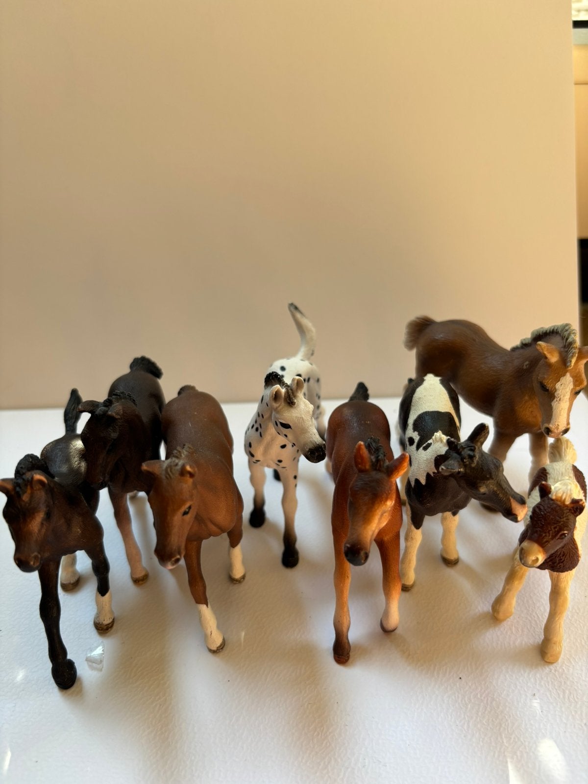 8 schleich veulens, Ophalen of Verzenden, Gebruikt