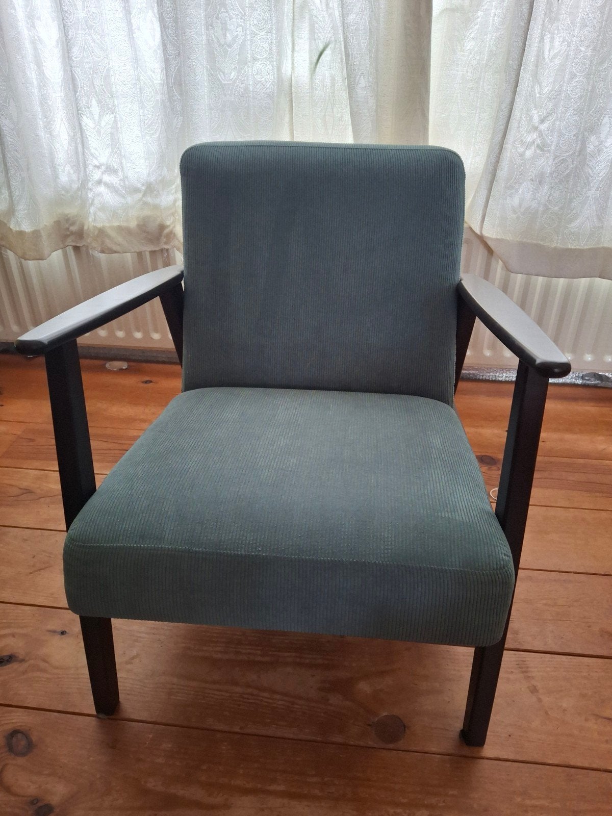 Comfortabele fauteuil met ribstof bekleding, Overige kleuren, Ophalen of Verzenden, Zo goed als nieuw, Stof