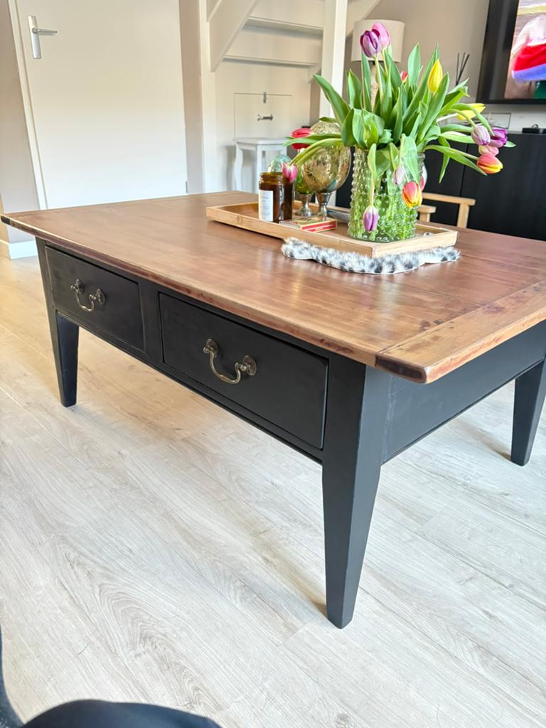 Salon tafel, Huis en Inrichting, Tafels | Salontafels, 100 tot 150 cm, Zo goed als nieuw, Minder dan 50 cm, Rechthoekig