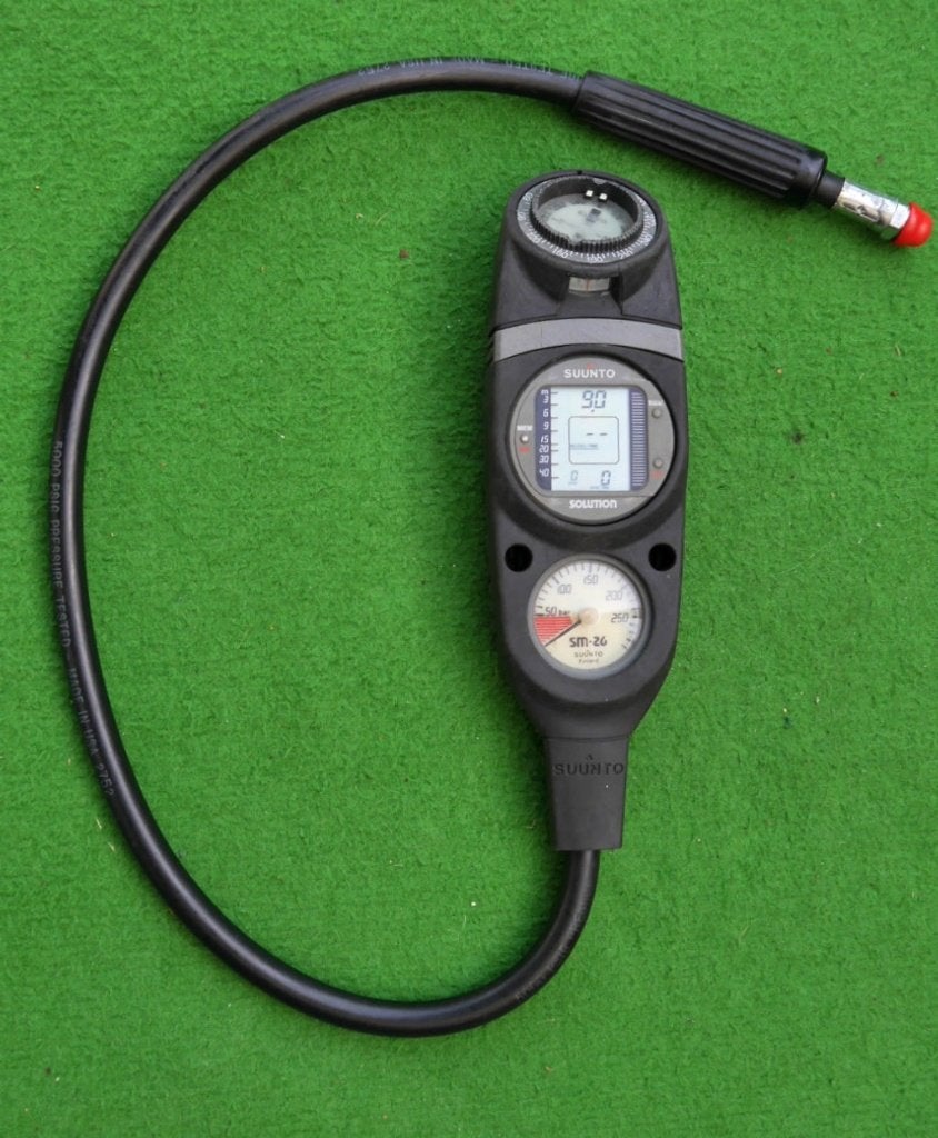 3-delig Suunto Console met Solution duikcomputer, Watersport en Boten, Duiken, Ophalen of Verzenden, Gebruikt, Duikcomputer