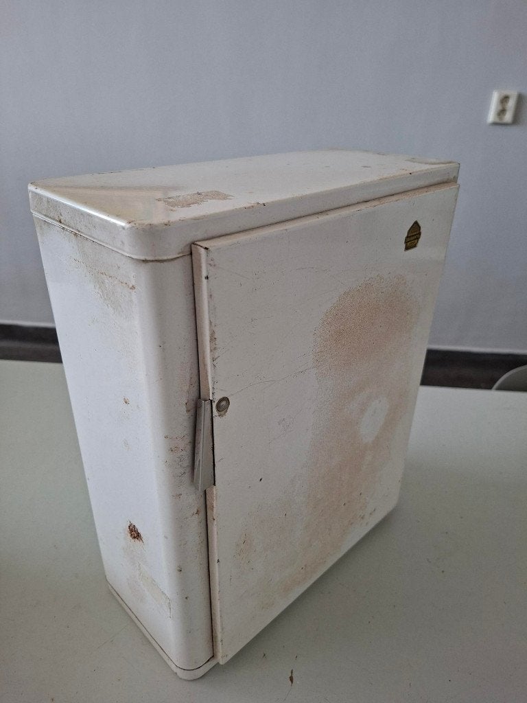 vintage metalen kastje medicijnkastje Brabantia jaren 50-60, Verzamelen, Ophalen of Verzenden, Huis en Inrichting