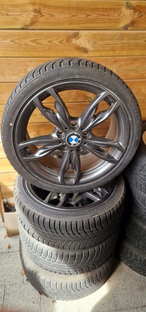 BMW 18 inch velgen met Bridgestone winterbanden, 18 inch, Gebruikt, Banden en Velgen, Personenwagen
