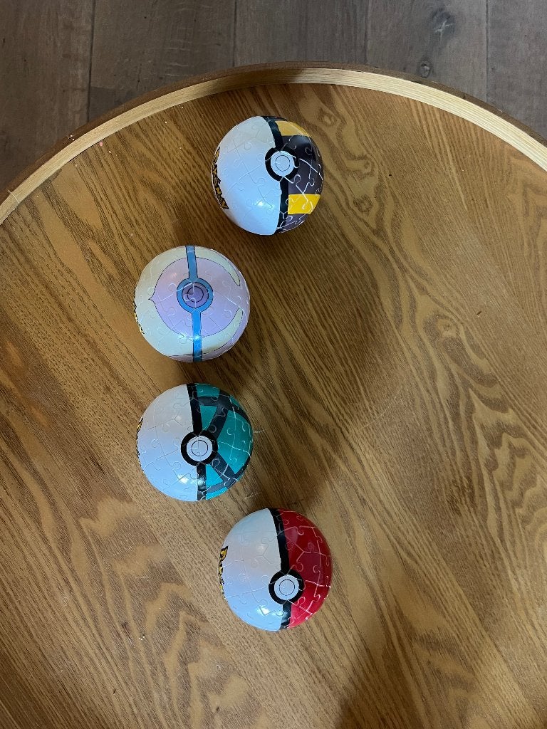 Pokemon 3D puzzel – 4 stuks, Ophalen, Minder dan 500 stukjes, Zo goed als nieuw, Rubik's of 3D-puzzel