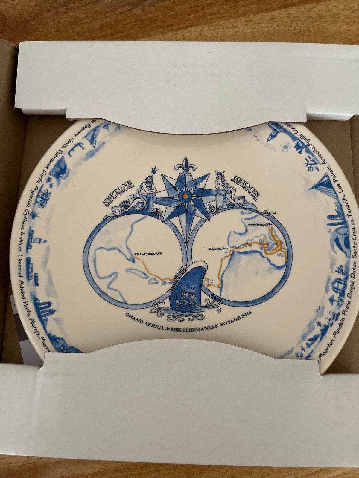Royal Goedewaagen Herdenkingsbord Grand Africa & Mediterrane, Ophalen of Verzenden