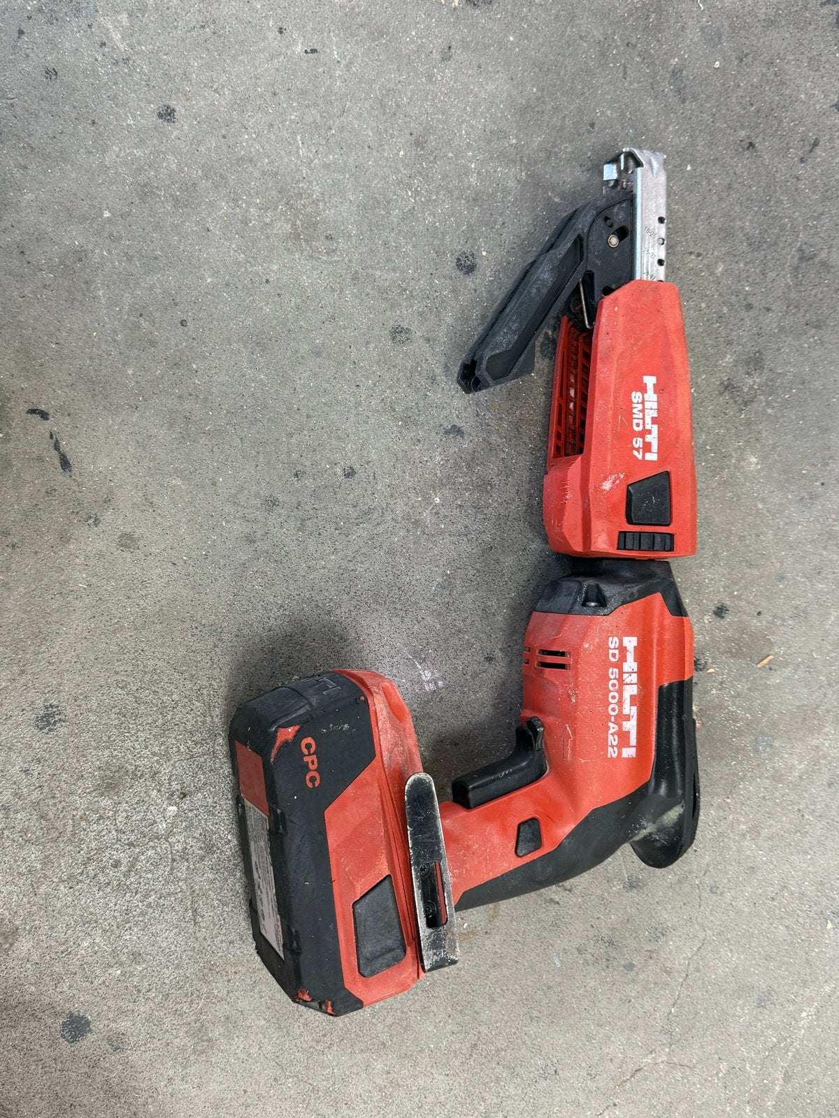 Hilti SD 5000-A22 Schroefmachine met SMD 57 magazijn, Doe-het-zelf en Verbouw, Gereedschap | Boormachines, Ophalen, Gebruikt, Minder dan 400 watt