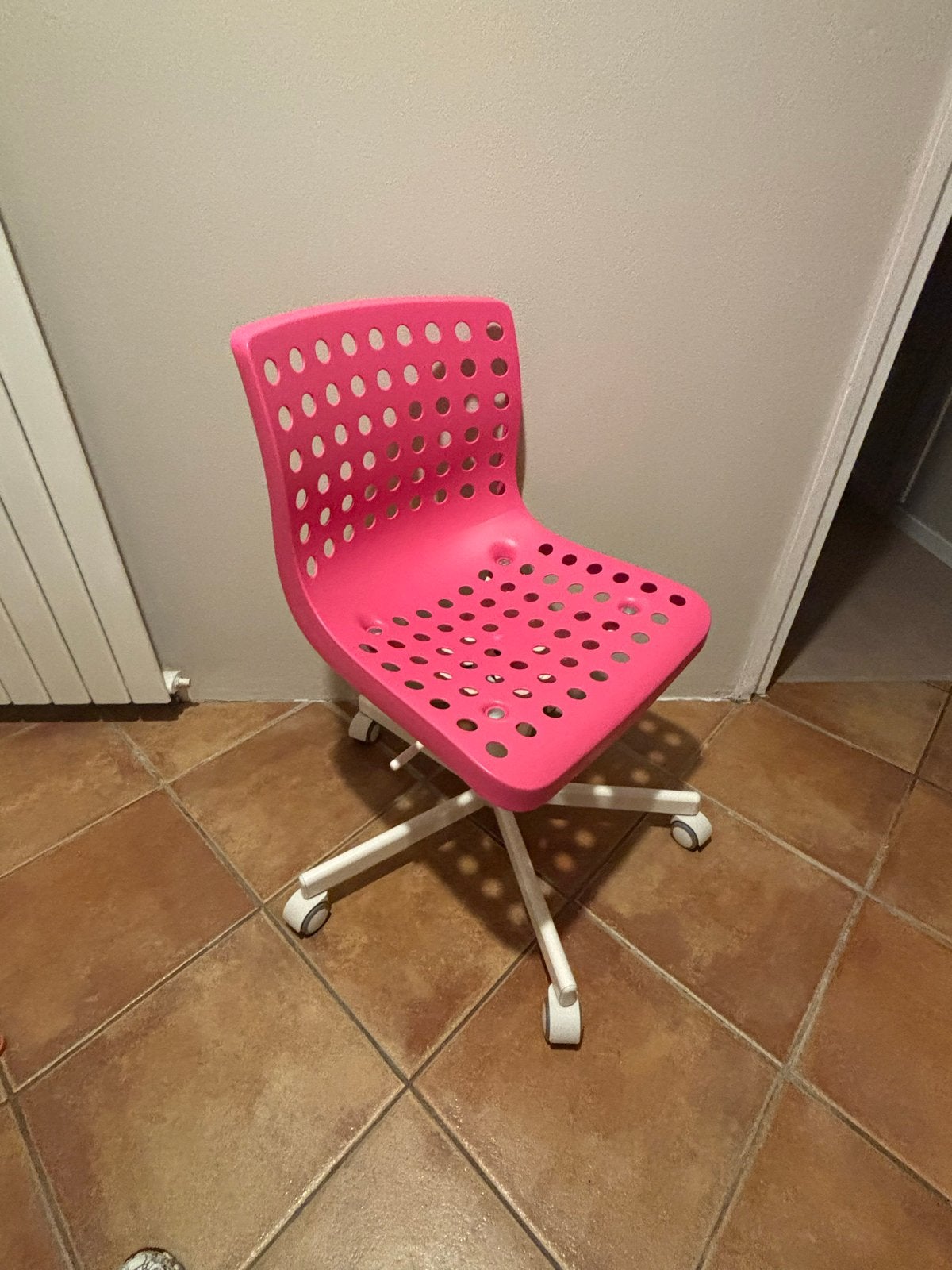 IKEA Sporren Bureaustoel - Roze, Ophalen, Zo goed als nieuw, Roze, Bureaustoel