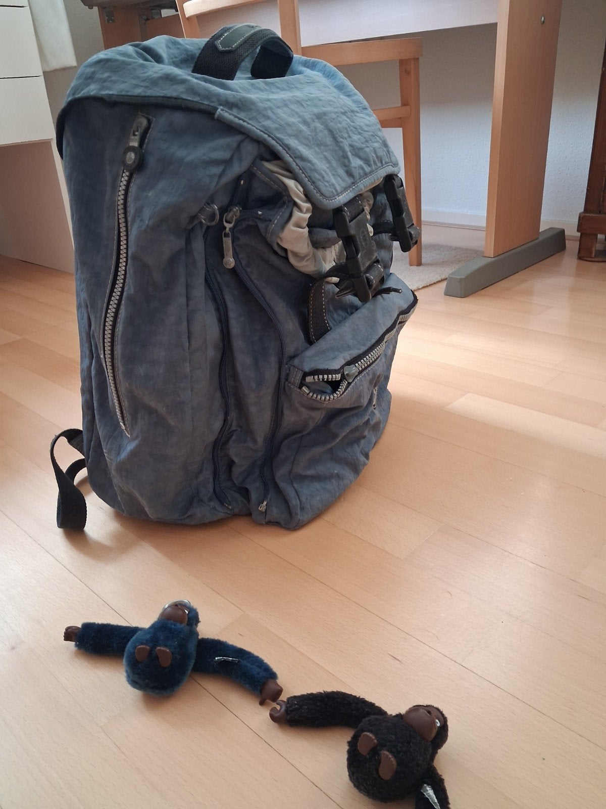 Ruime lichtblauwe Kipling rugtas, Ophalen, Gebruikt, Kipling